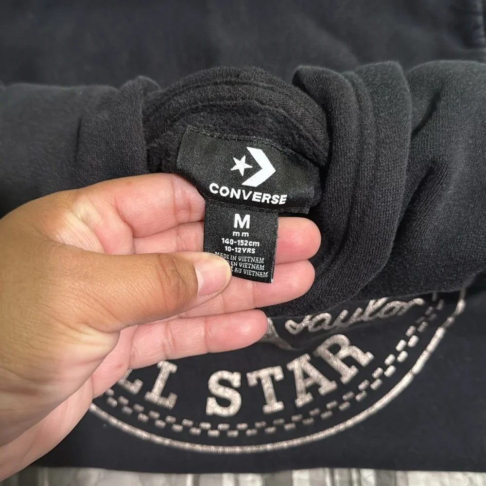 2 KID BOY CONVERSE CHUCK TAYLOR ALL STAR BLACK FLEECE PULLOVER HOODIE SWEATERS